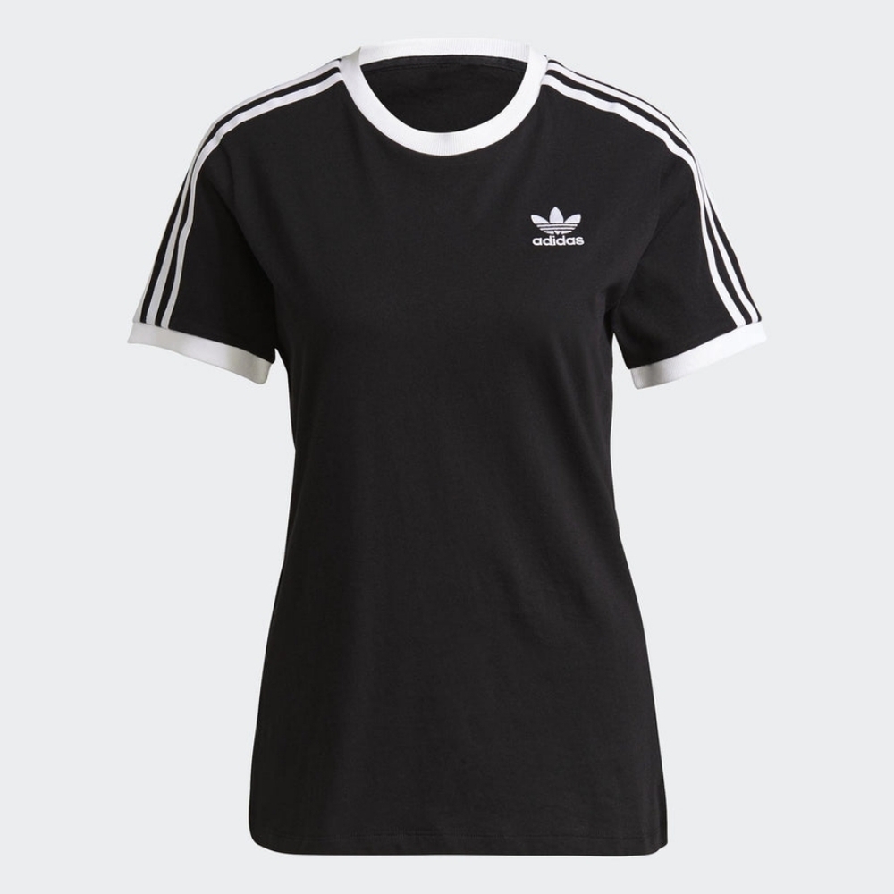 Adidas Classics 3- Stripes Womens Tee In SMALL